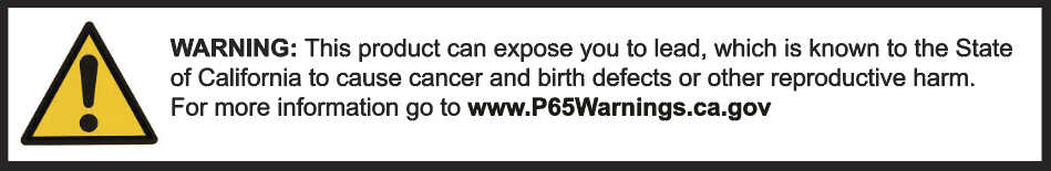 Prop 65 warning